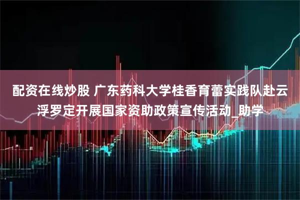 配资在线炒股 广东药科大学桂香育蕾实践队赴云浮罗定开展国家资助政策宣传活动_助学